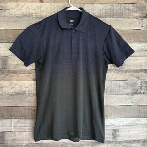 UniQlo Performance Polo Shirt Mens Small Navy Dry-Ex Preppy Golf Casual
